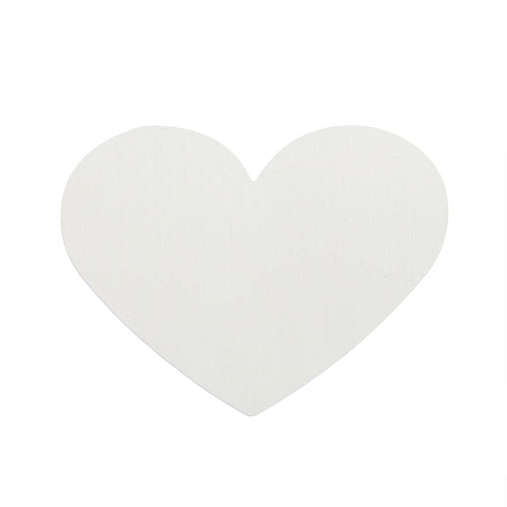 Metal Stamping Blanks Aluminum Classic Heart Ornament, 61mm (2.4") x 53.7mm (2.11"), 18g